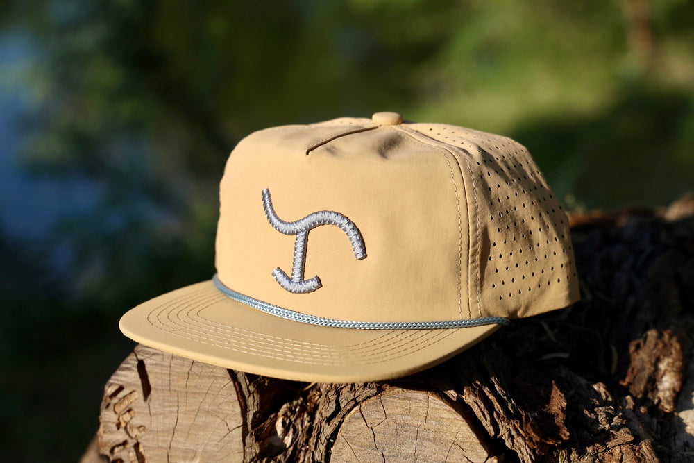 Khaki with Silver Brand Cap
