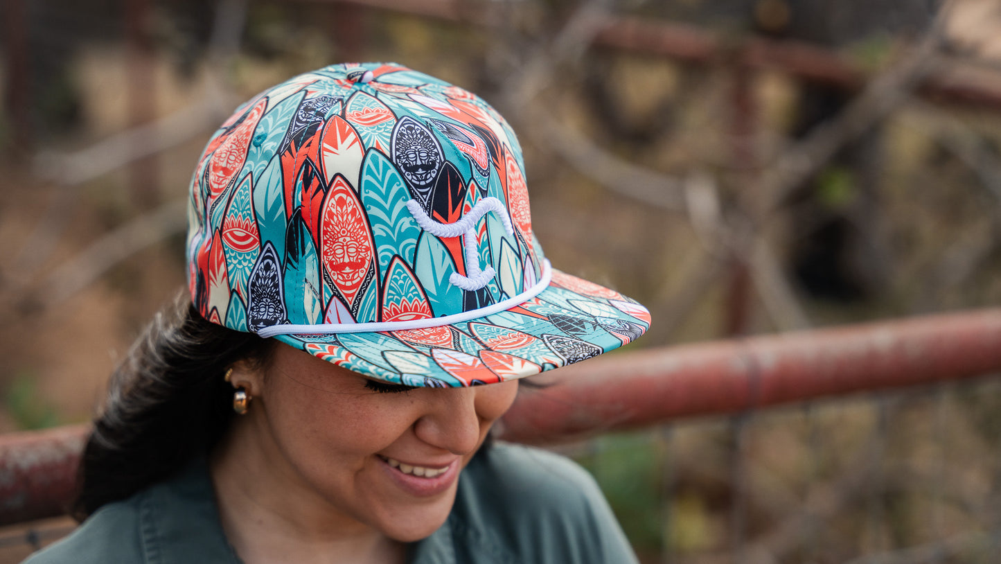 Feather with White brand Cap