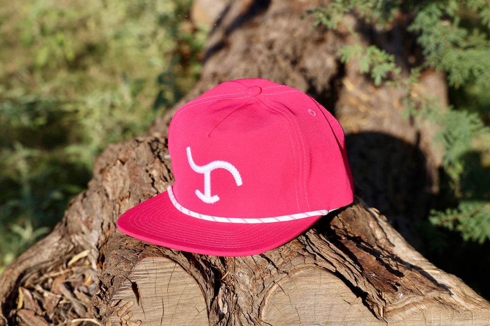 Hot Pink with White Brand Cap