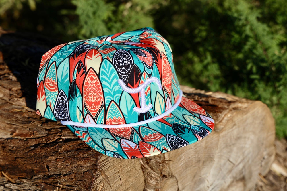 Feather with White brand Cap