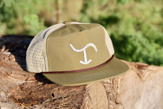 Olive with Silver Brand Cap